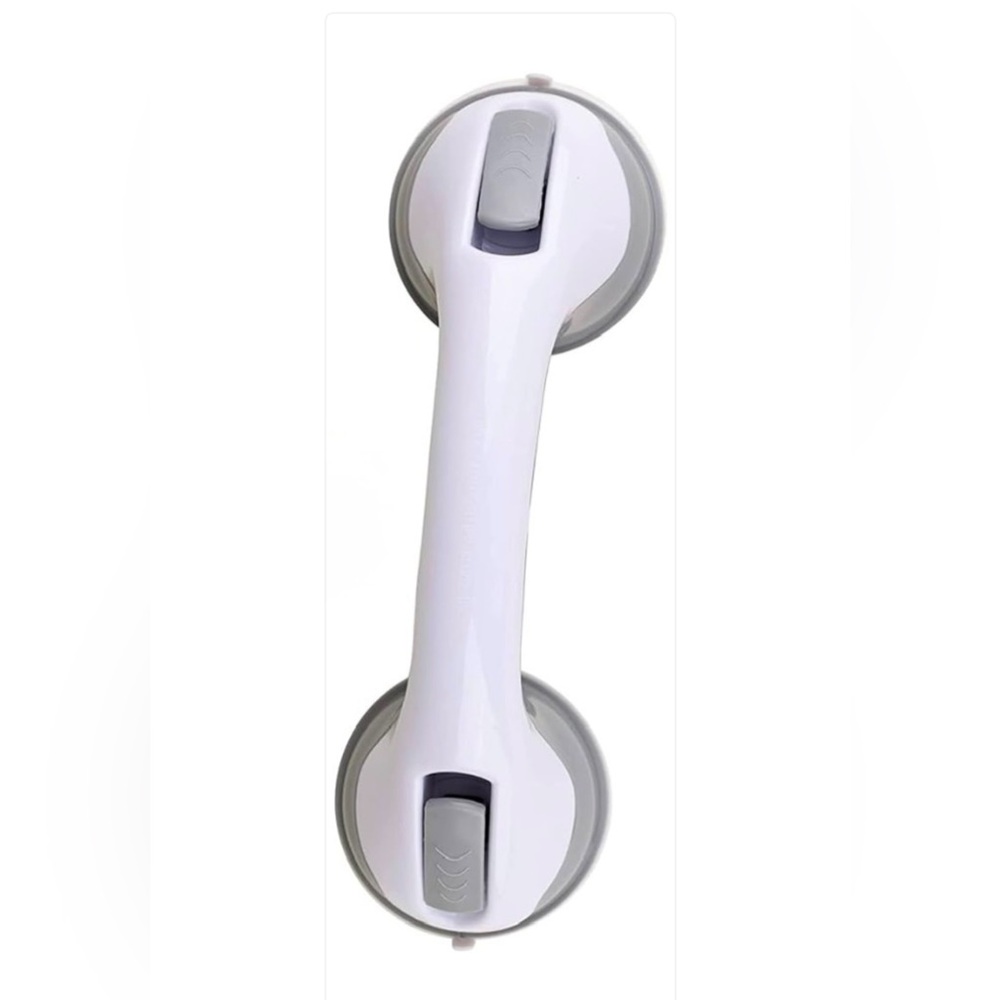 Helping Handle Shower Grip Suction Cup Strong Hold OS White Gray NWT